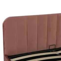 Lit coffre velours avec tête de lit Terre de Nuit