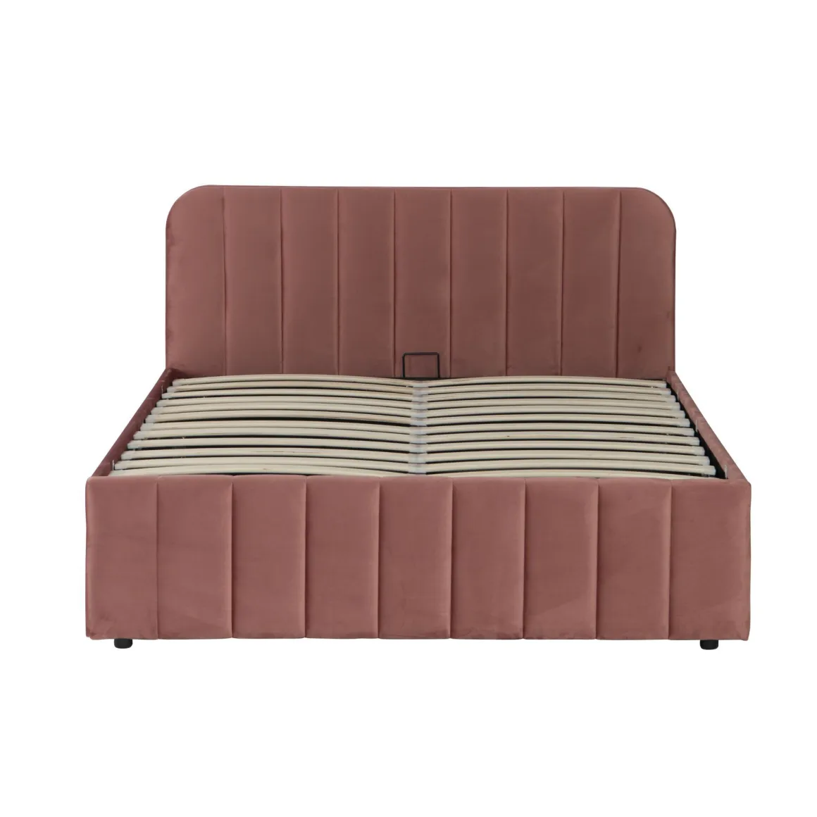 Lit coffre velours avec tête de lit Terre de Nuit