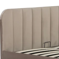 Lit coffre velours avec tête de lit Terre de Nuit