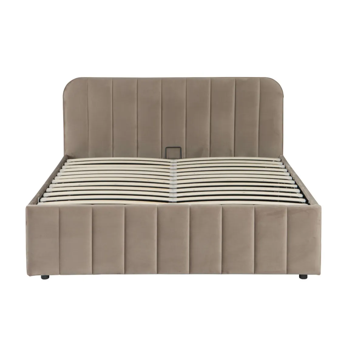 Lit coffre velours avec tête de lit Terre de Nuit