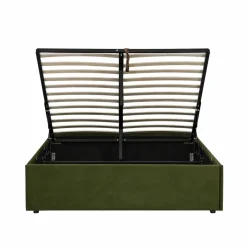 Lit coffre velours Terre de Nuit