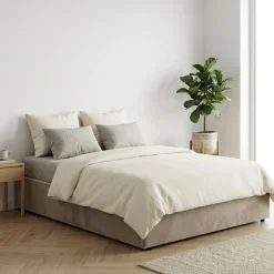 Lit coffre velours Terre de Nuit