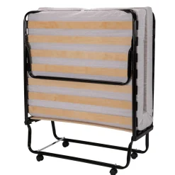 Lit d'appoint pliant avec matelas 1 personne 90x190 cm - Terre de Nuit