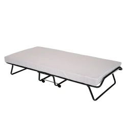 Lit d'appoint pliant avec matelas 1 personne 90x190 cm - Terre de Nuit