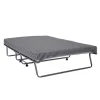 Lit d’appoint pliant 120x190 cm sur roulettes avec matelas Terre de Nuit