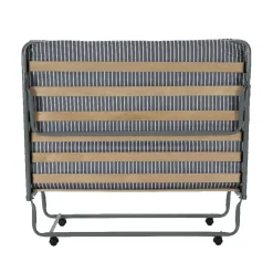 Lit d’appoint pliant 120x190 cm sur roulettes avec matelas Terre de Nuit