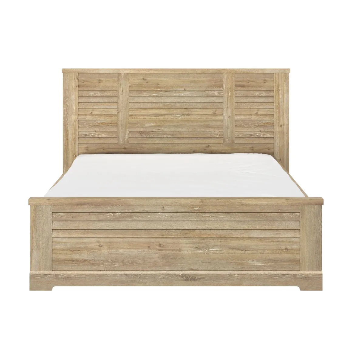Lit en bois clair imitation châtaignier - LT5066