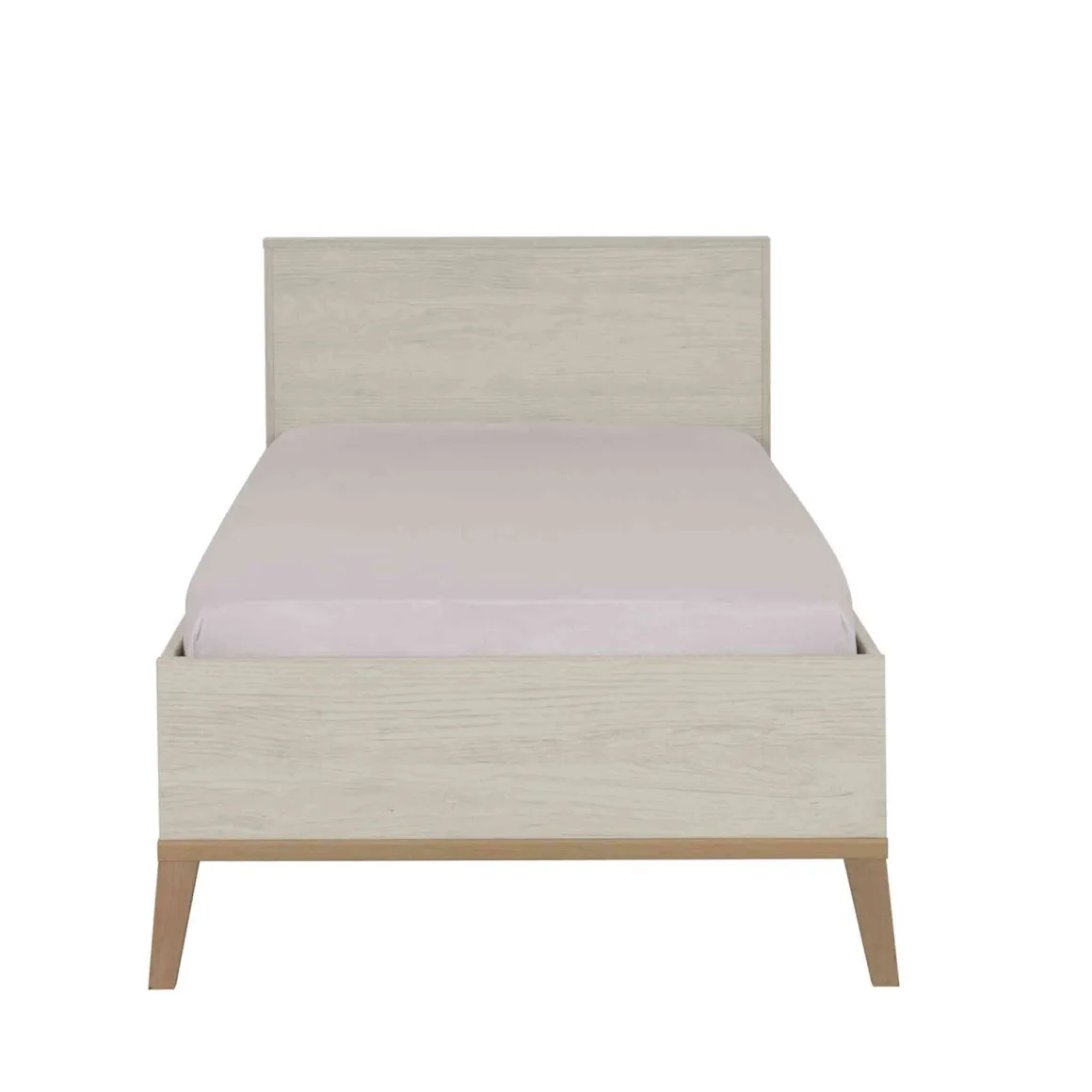 Lit enfant en bois imitation chêne blanchi - LT5058
