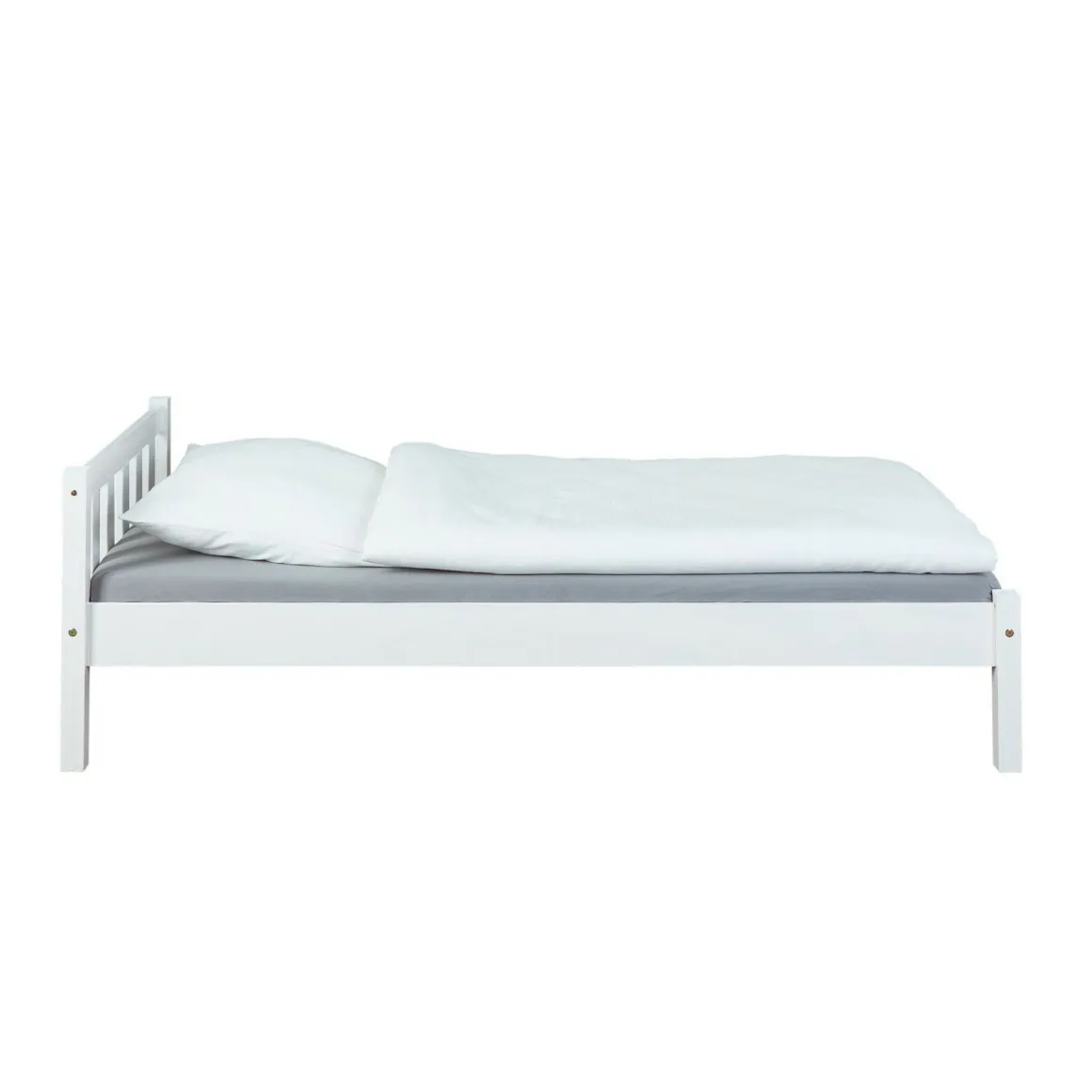 Lit enfant en bois massif blanc - LT12001