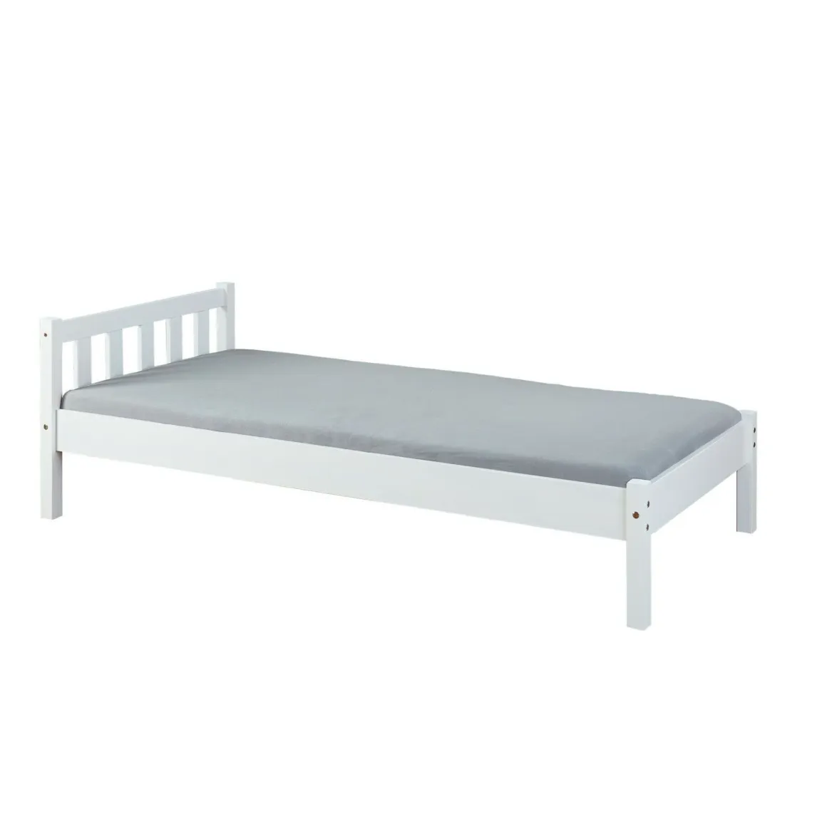 Lit enfant en bois massif blanc - LT12001