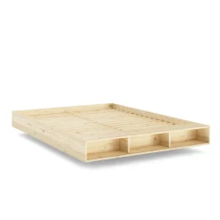 Lit en pin massif avec rangements MERGE
