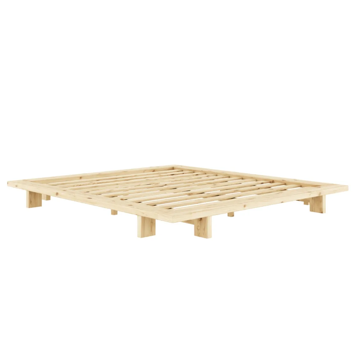 Lit en pin massif avec tables de chevet JAPAN