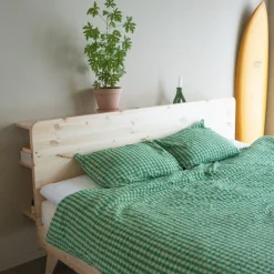 Lit en pin massif RETREAT BED bois clair + matelas futon COMFORT écru
