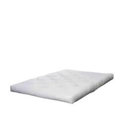 Lit en pin massif RETREAT BED bois clair + matelas futon COMFORT écru