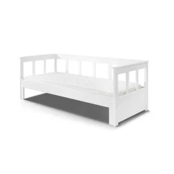 Lit extensible blanc laqué - Terre de Nuit