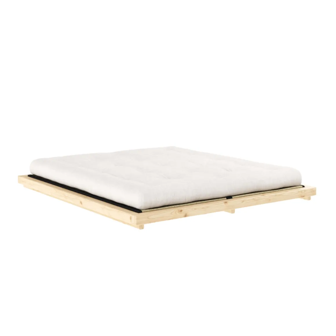 Lit futon DOCK style japonais en bois massif coloris naturel