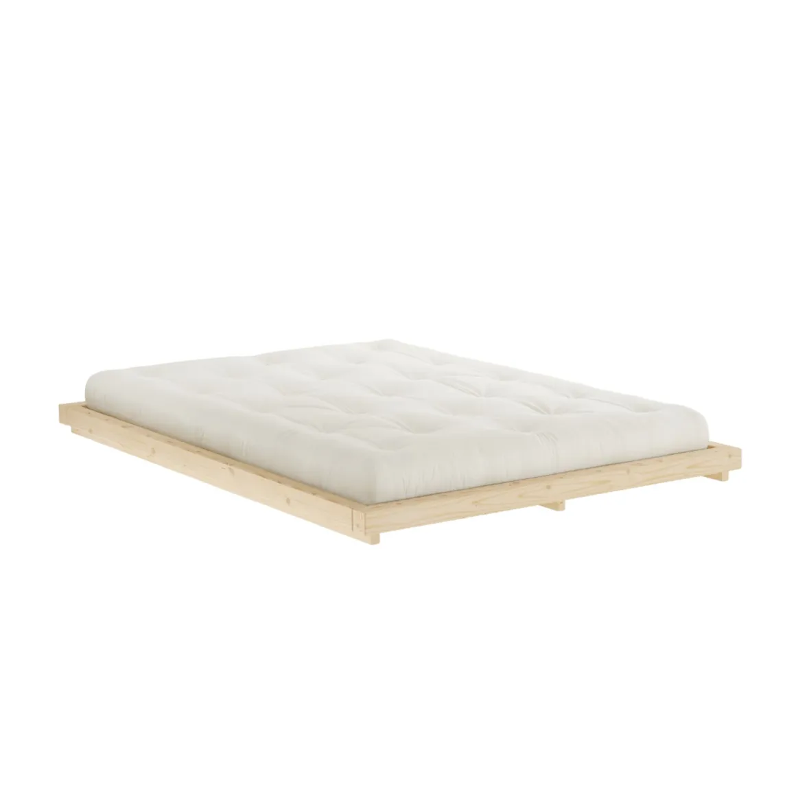 Lit futon DOCK style japonais en bois massif coloris naturel