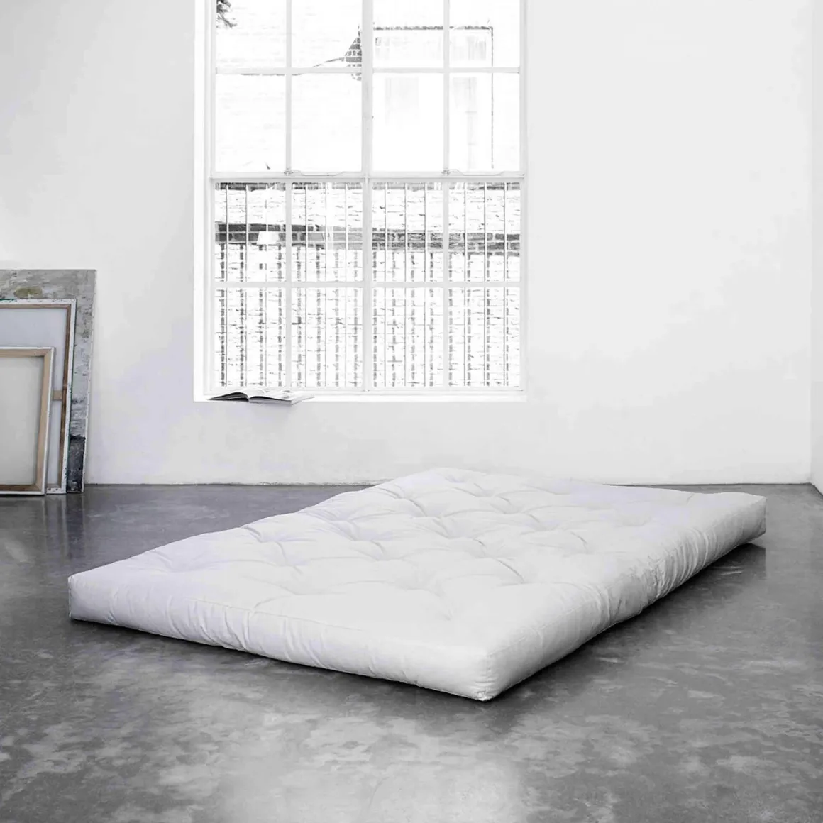 Lit futon JAPAN + matelas futon COMFORT écru