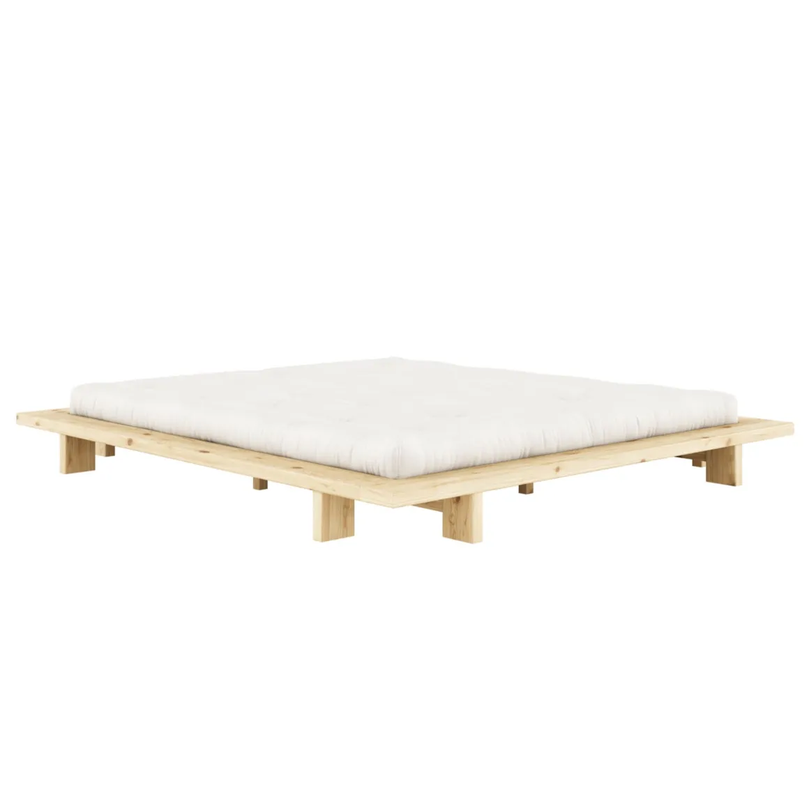 Lit futon JAPAN + matelas futon COMFORT écru
