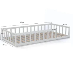 Lit inspiration Montessori enfant à barreaux