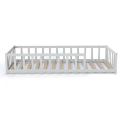 Lit inspiration Montessori enfant à barreaux