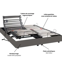 Lit électrique de relaxation avec 5 plans de couchage Horizon