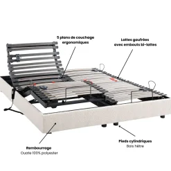 Lit électrique de relaxation avec 5 plans de couchage Horizon