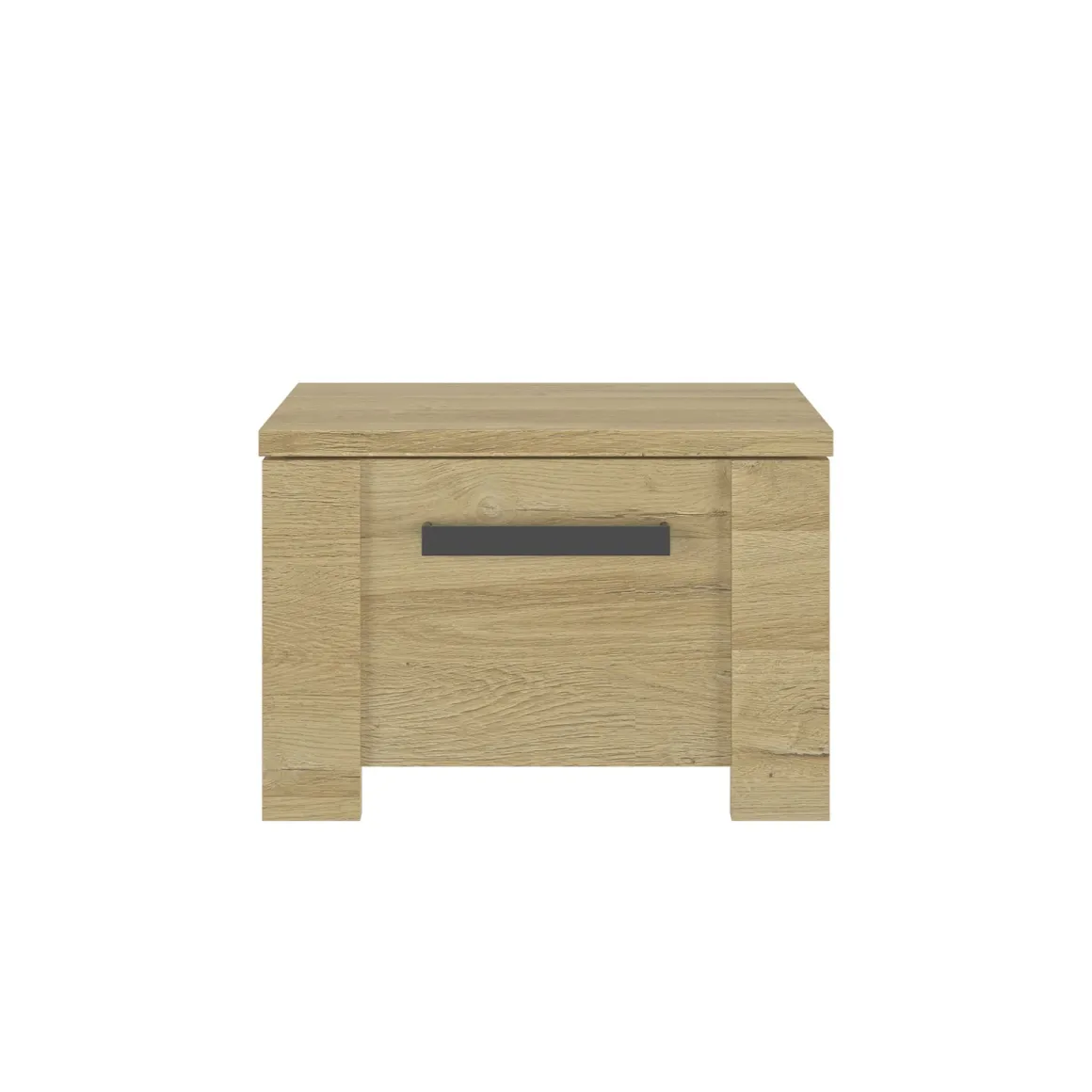 Lit led sensitive avec 2 chevets en bois clair - LT5082