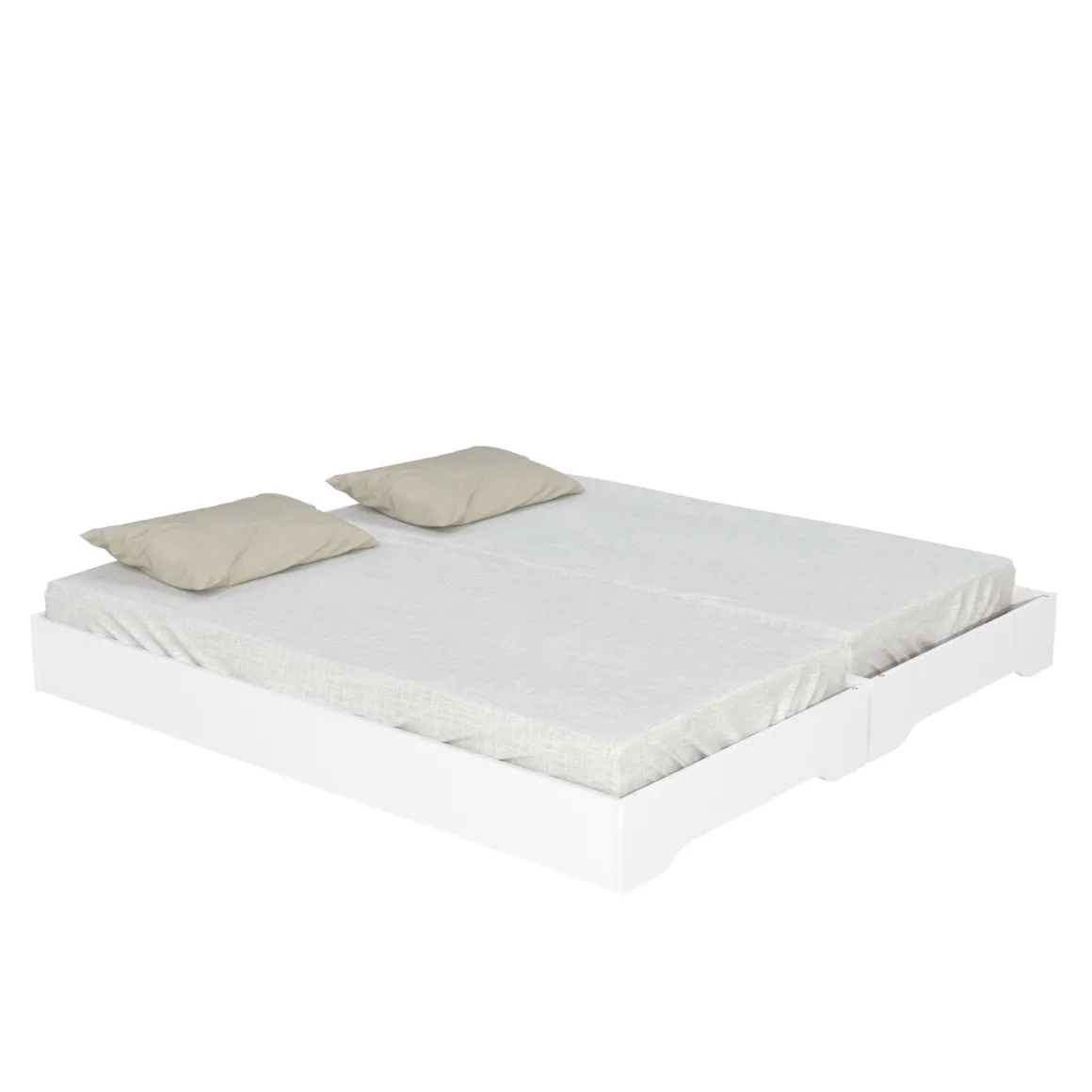 Lits empilables 90x190 bois blanc Terre de nuit