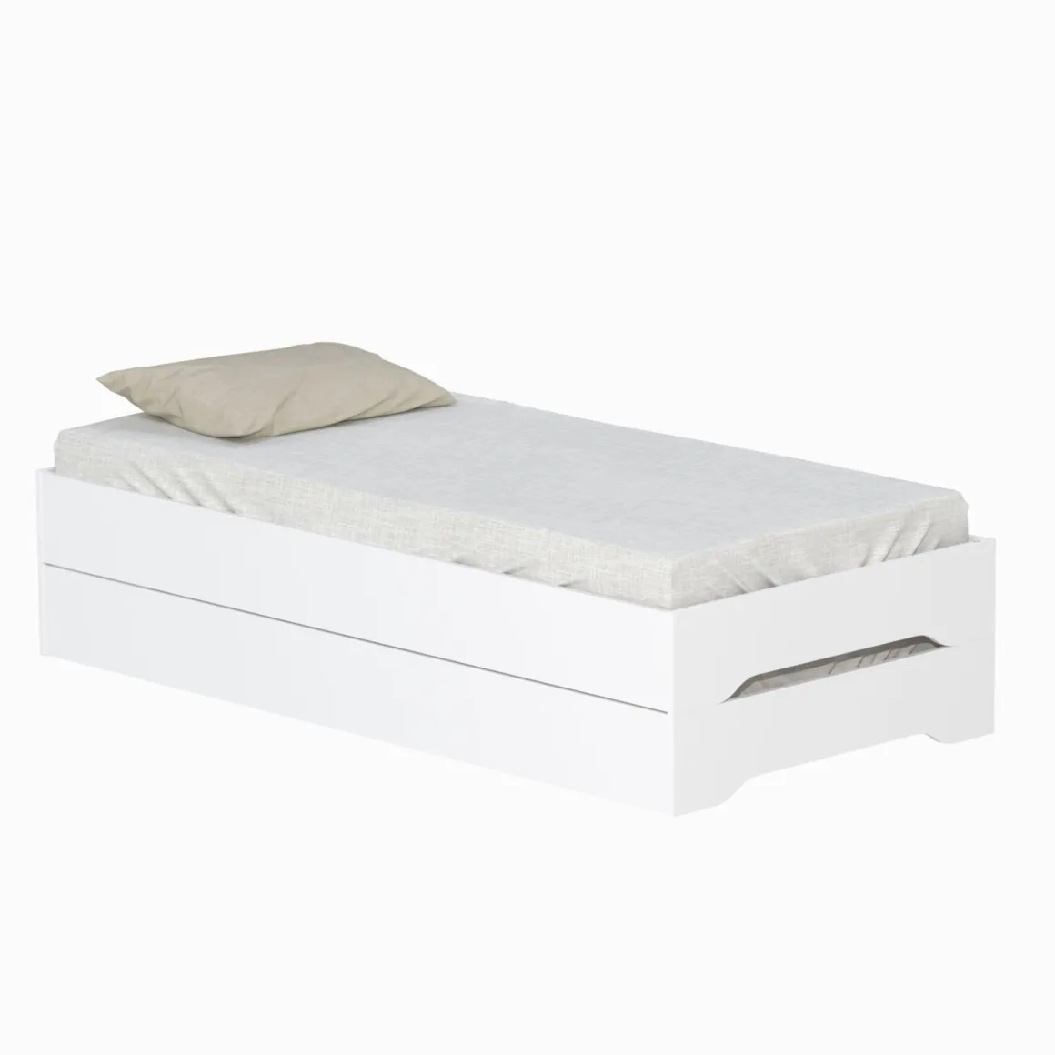 Lits empilables 90x190 bois blanc Terre de nuit