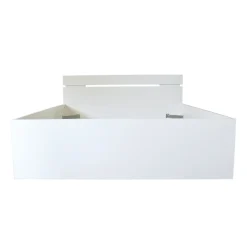 Lit tiroirs blanc perle