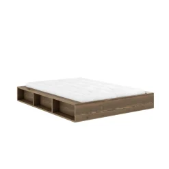 Lit ZIGGY en pin massif avec multiples rangements