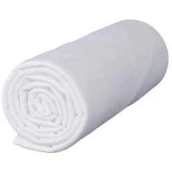 Lot de 2 draps housses bébé jersey bio blanc et jaune or