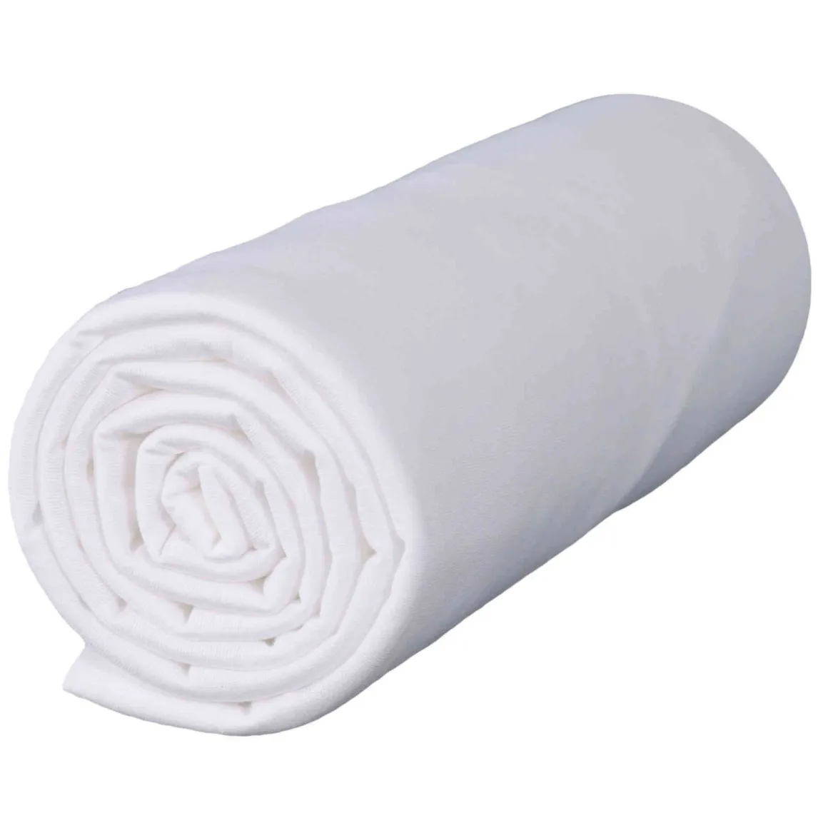 Lot de 2 draps housses bébé jersey bio blanc et jaune or