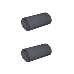 Lot de 2 draps housses jersey anthracite bonnet 30 cm 100% coton biologique