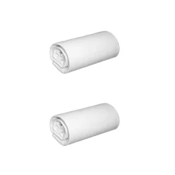 Lot de 2 draps housses jersey blancs bonnet 30 cm 100% coton biologique