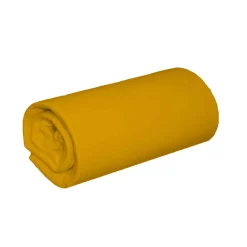Lot de 2 draps housses jersey jaune moutarde bonnet 30 cm