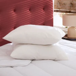 Lot de 2 oreillers éco naturels moelleux enveloppe coton bio Someo