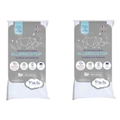 Lot de 2 protège matelas bébé Allergostop sans traitement