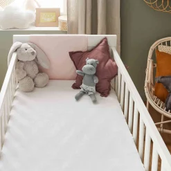 Lot de 2 protège matelas bébé imperméables éponge Bamboo sans traitement
