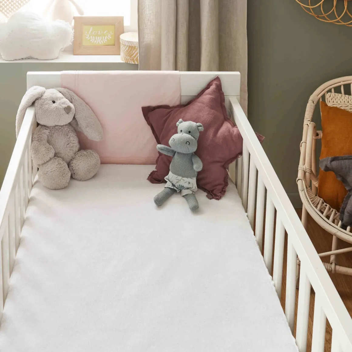 Lot de 2 protège matelas bébé éponge coton 100% imperméable et anti-acariens