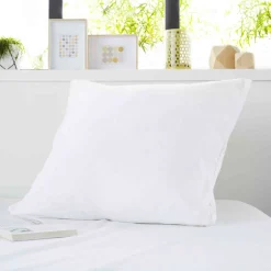 Lot de 2 protège oreillers anti-acariens imperméables molleton 100% coton