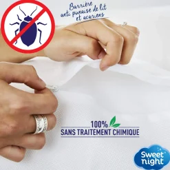 Lot de 2 protège oreillers anti-acariens et anti-punaises sans traitement