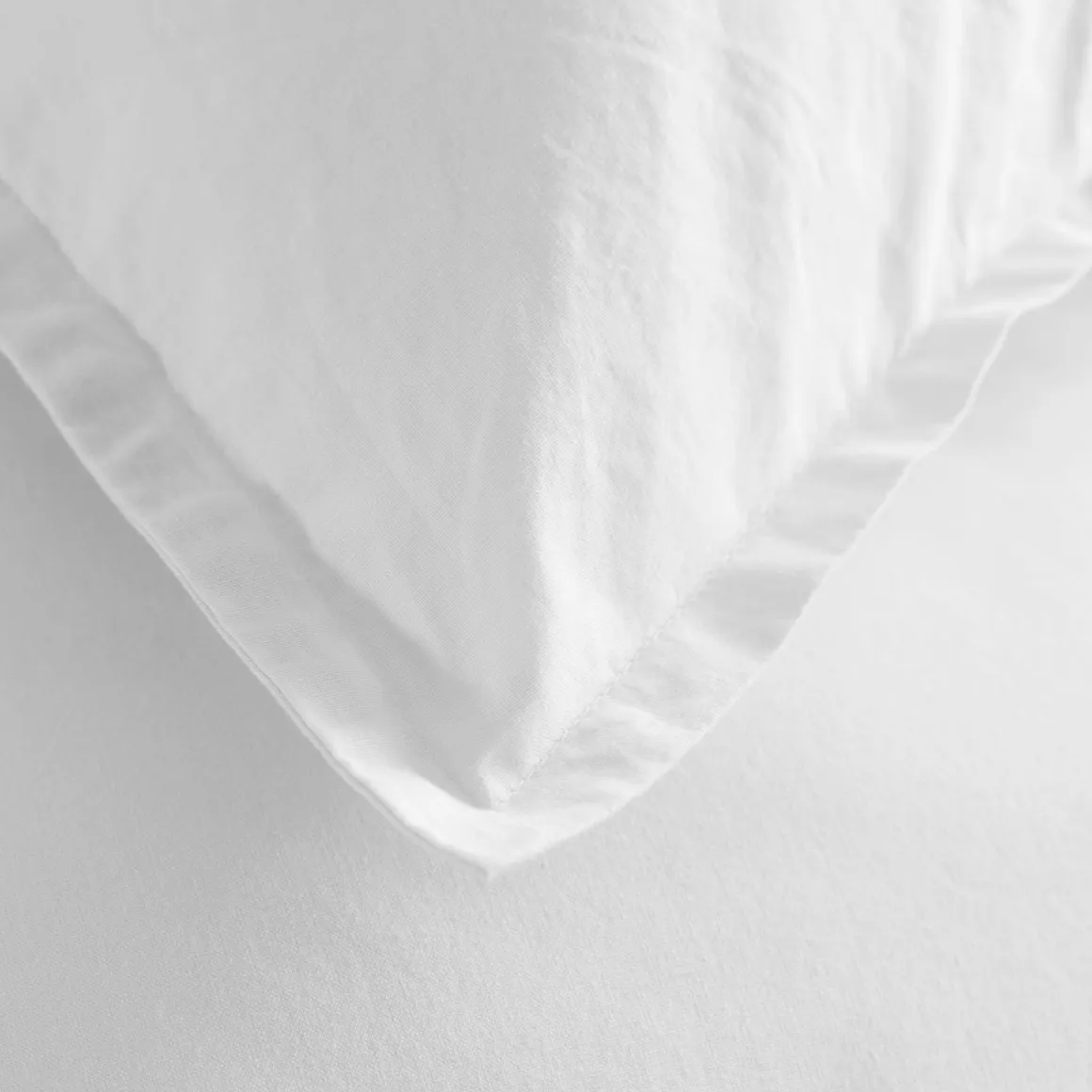 Lot de 2 taies d'oreiller coton lavé - SOMEO