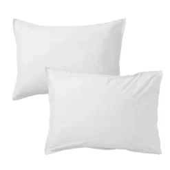 Lot de 2 taies d'oreiller coton lavé - SOMEO