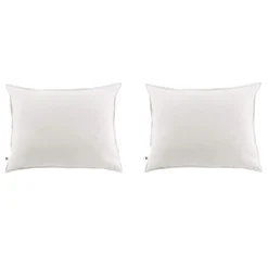 Lot de 2 taies d'oreiller flanelle blanc