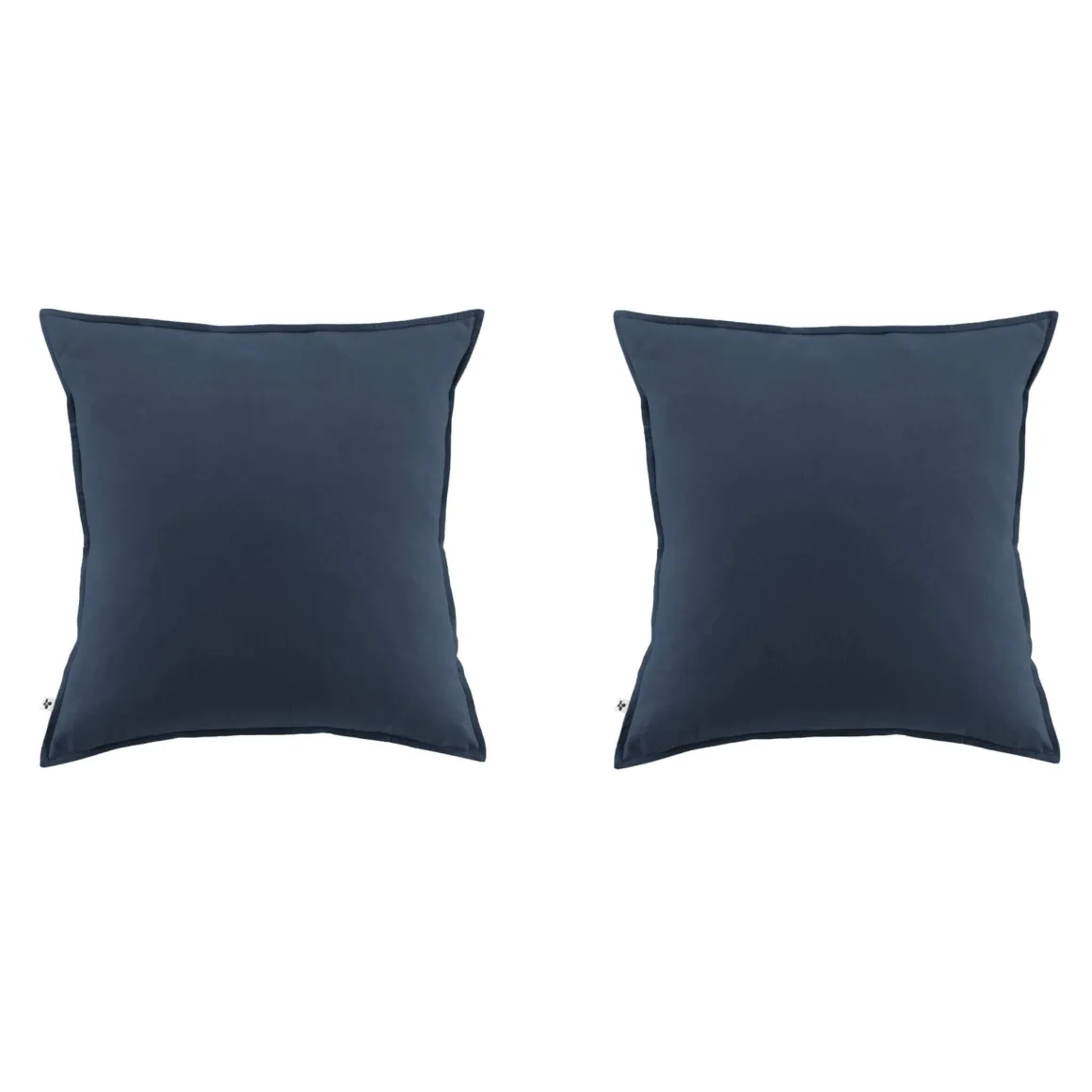 Lot de 2 taies d'oreiller flanelle marine