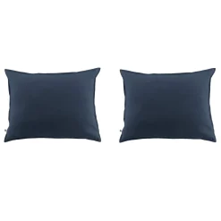 Lot de 2 taies d'oreiller flanelle marine