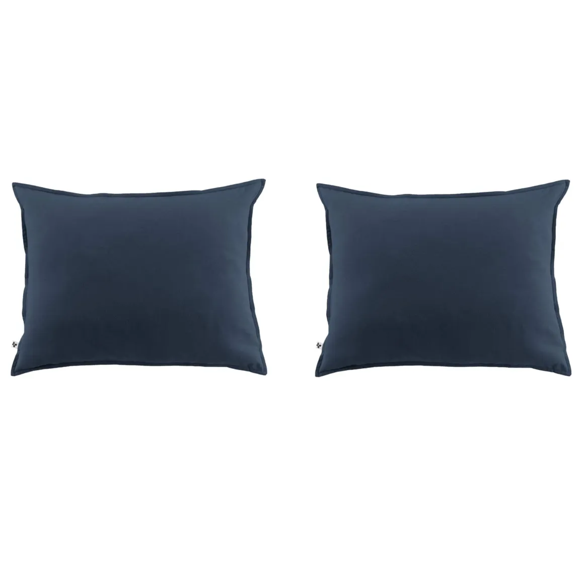 Lot de 2 taies d'oreiller flanelle marine