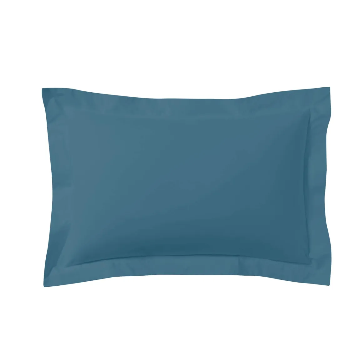 Lot de 2 taies d'oreillers bleu minéral 100% coton biologique